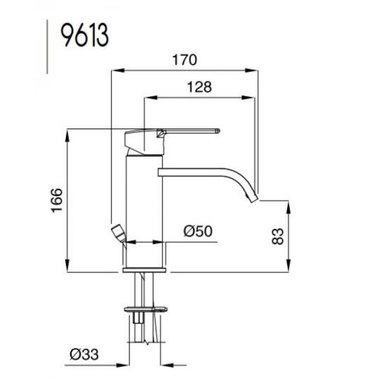 bugnatese 9613 tess krom egykaros karos fekete feher modern design minimal mosdo csap csaptelep furdo furdoszoba csap csaptelep mosdo.JPG